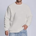 thumbnail image 2 of LIUJUNSHOP Mens Crewneck Men's Hoodless Sweatshirt Casual Solid Long Sleeve Round Neck, 2 of 4