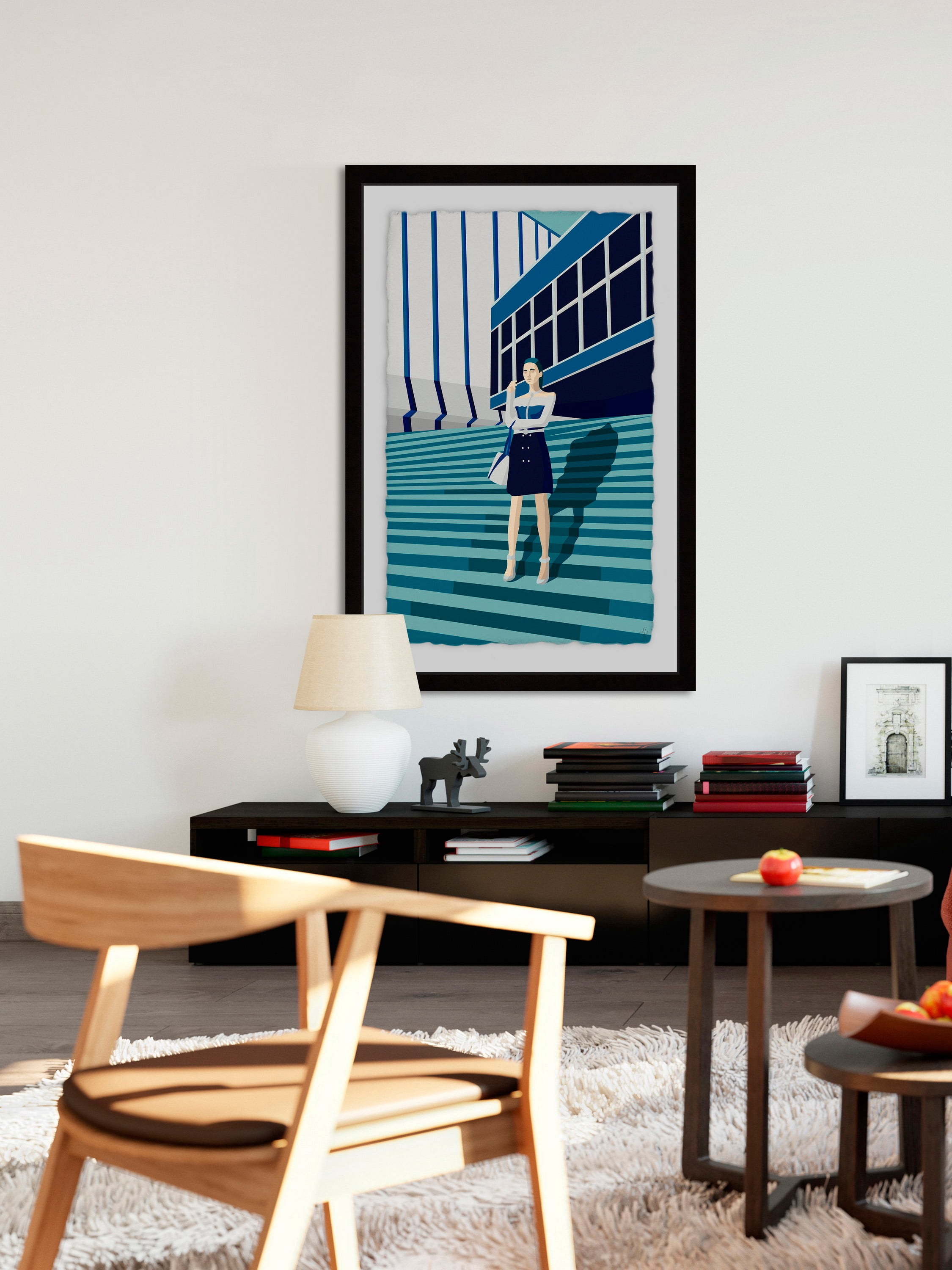 Steps to Fashion Framed Painting Print