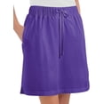 thumbnail image 1 of Falda pantalón de punto de algodón con cordón ajustable y cintura elástica para mujer de Collections Etc - Ropa informal de verano, morada, extragrande, 1 of 4