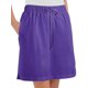 thumbnail image 1 of Falda pantalón de punto de algodón con cordón ajustable y cintura elástica para mujer - Ropa informal de verano, Morado, L, 1 of 4