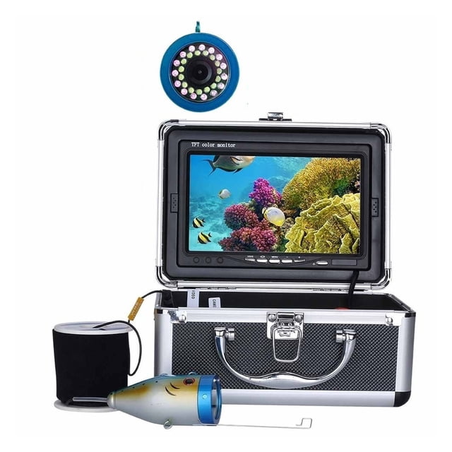 Underwater Fishing Camera Infrared 7Inch 15M 30M 1000TVL Waterproof Fish Finder Fishing Camera For Ice/Sea Fishing ,Night Vision & Waterproof Design