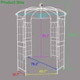 thumbnail image 4 of Metal Garden Arch Iron Garden Arbors Gazebo Diameter 81.3” x 114.2” High Birdcage Shape Iron Pergola Pavilion For Outdoor Wedding Ceremony Party Garden Events Lawn Backyard Decor, 4 of 8