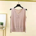 thumbnail image 3 of Ohufall Casual Tank Tops for Women Thin Loose Pleated V-Neck Tanks Comfortable Loungewear Sleeveless Tops, 3 of 6