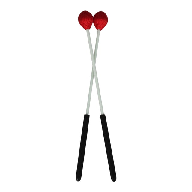 Paquete de 2 Mazos de Núcleo de Nailon Baoblaze Palos de Martillo Morados Marimba Glockenspiel rojo