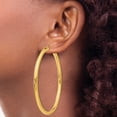 thumbnail image 3 of 14k Yellow Gold 4x70mm Round Tube Hoop Earrings, 3 of 8
