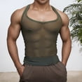 thumbnail image 2 of Men's Sheer Mesh Tank Top Stretchy Sleeveless Muscle Shirt Casual Gym Wear Comfortable Fitted Crop Top for Summer, 2 of 7
