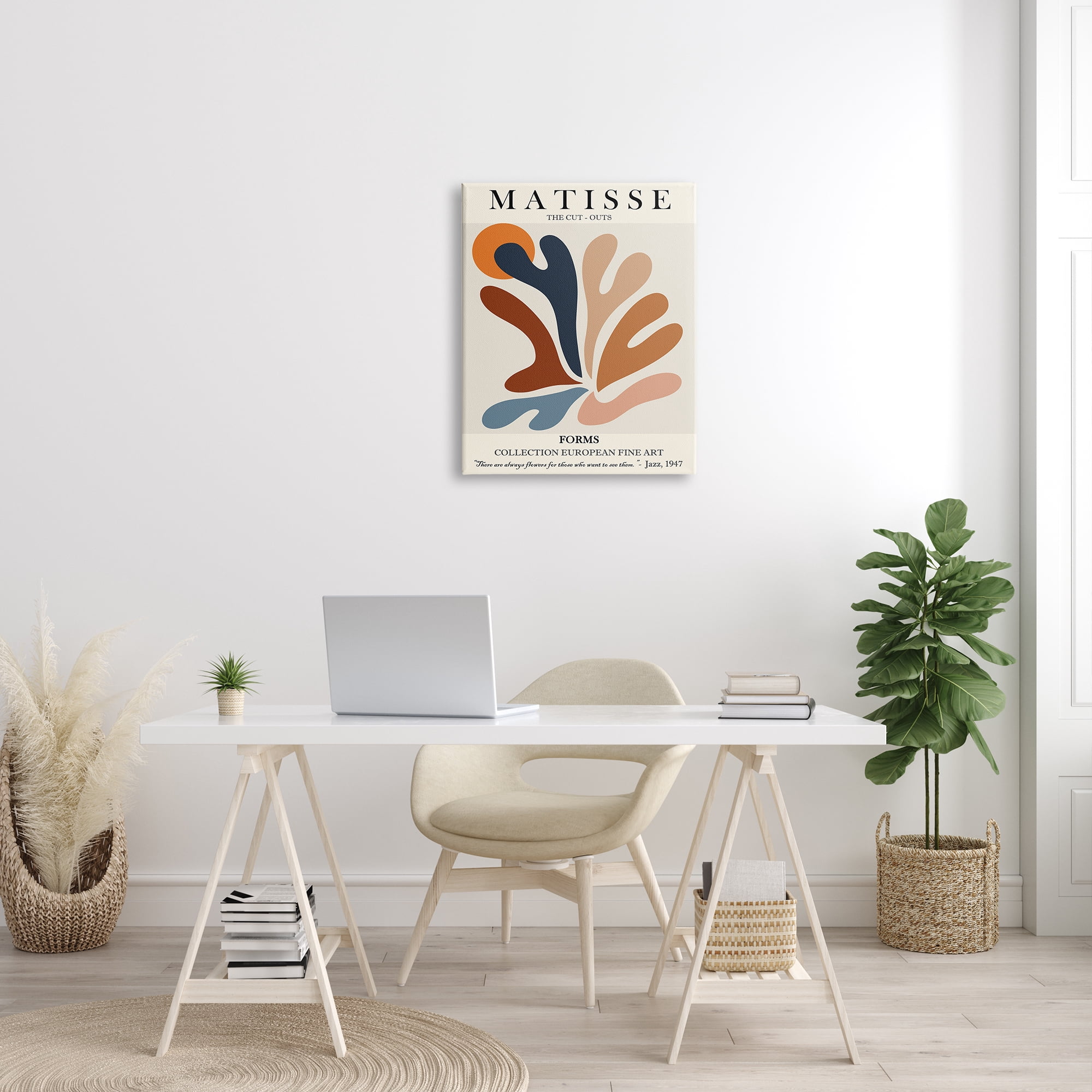 Stupell Industries Matisse Abstract Cut Out Forms Traditional Painting , 24 x 30, Designed by Ros Ruseva