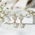 thumbnail image 4 of Rosec Jewels Lab Grown Emerald Cut Diamond Earrings Drop - Art Deco Earrings (6X8 mm, EF-VS1 Quality) - With Jewelry Box, 14K Yellow Gold, 4 of 9