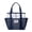 Navy, variant on Ultralight Dacron Mesh Tote Bag - Navy Blue & White Splice, Perfect for Beach, Gym & Travel