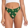 thumbnail image 1 of Balery green Christmas Element Tangas de Algodón para Mujer con Estampado – Ropa Interior Sexy, Transpirable, G-string-3X-Large, 1 of 6