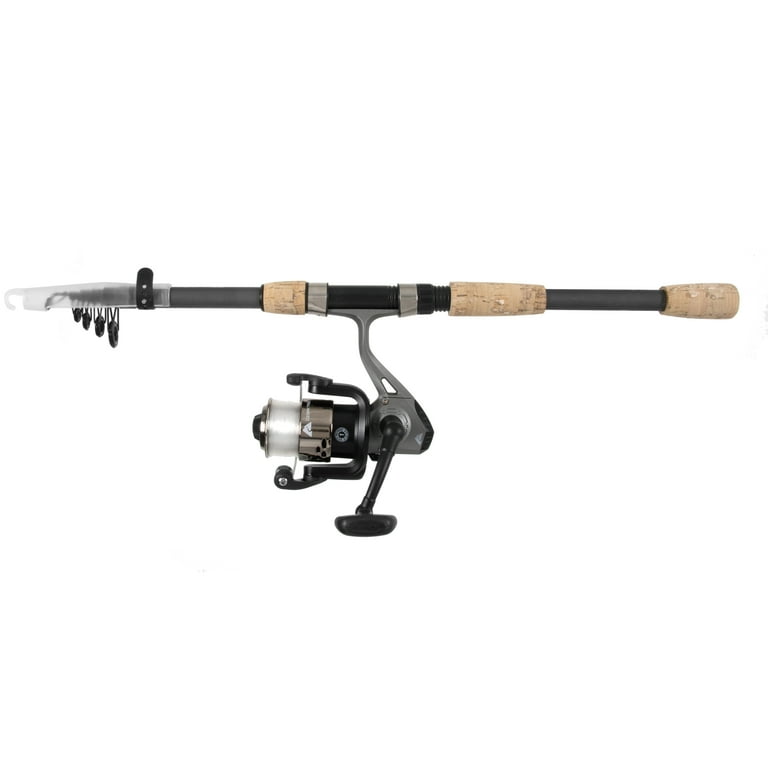 Ozark Trail Composite Telescopic Fishing Rod and Reel Combo with Baits for Adults, Teens, and Kids, 6' 6 inch, Gray Ozark Trail Composite Telescopic Fishing Rod and Reel Combo with Baits for Adults, Teens, and Kids, 6' 6 inch, Gray