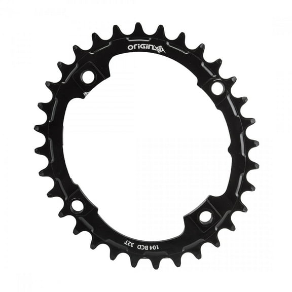 Origin8 Holdfast Oval 1x Chainring 32t 104 BCD 4-Bolt 10/11/12-Spd Aluminum Blk