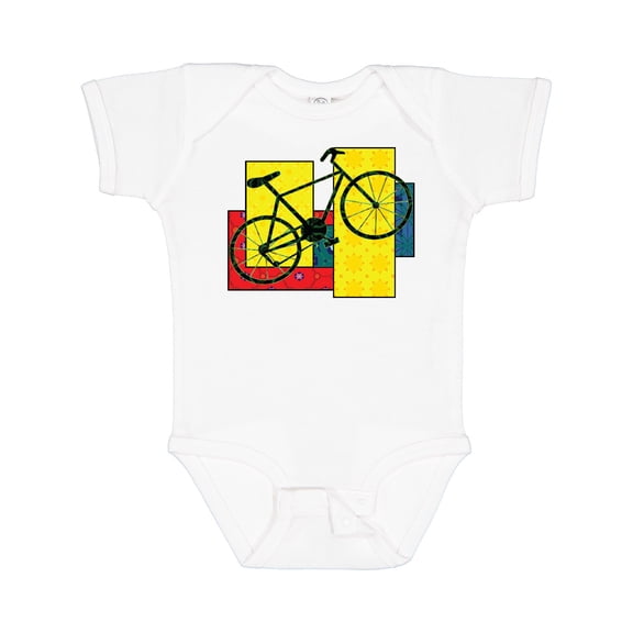 Inktastic Bike Pattern Blocks Boys or Girls Baby Bodysuit