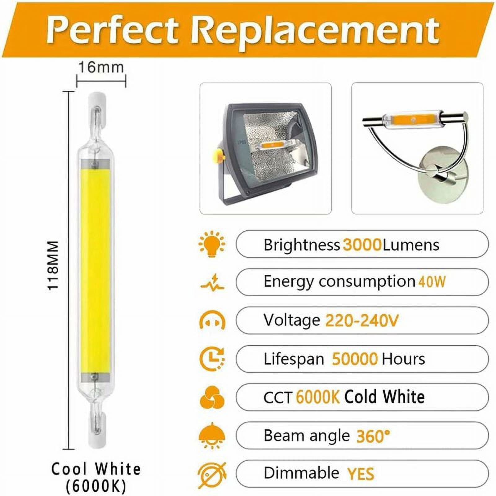 R7S LED 118 Mm Dimmbare Lampen – 20W, 4000K Naturweiß, 2000 Lumen, Ersetzt 200W Halogen, 4 Stück, 360° Abstrahlwinkel