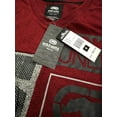thumbnail image 3 of Ecko Unltd Men's V-Neck T-Shirt Puff Print Colorblock Heather Grey/White Tee (XX-Large, True Red Marled), 3 of 3