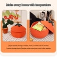 thumbnail image 5 of Gaecuw Cute Halloween Basket Halloween Basket Pumpkin Storage Container Clearance Cute Halloween Pumpkin Gift Basket Halloween Woven Pumpkin Basket With Lid(A, Cotton), 5 of 8