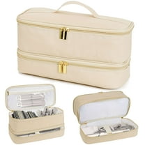 Gustave Double Layer Hair Tools Travel Bag Carrying Case Portable Waterproof Hair Dryer Organizer Storage Bags