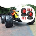 thumbnail image 4 of HILABEE 4 Pcs Accessoires DIY Modèle de Rechange Pièce de Rechange Roues RC Pneus pour 1/10 Rouge, 4 of 7