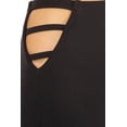 thumbnail image 4 of Cut Outs Detail High Waist Sculpting Flare Pants - Black, 4 of 5