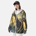 thumbnail image 3 of Balery Sunshine Jungle Dinosaur Sudadera ligera de manga larga con capucha y protección solar UPF 50+ para hombre y mujer, ideal para pesca y running-3X-Large, 3 of 7