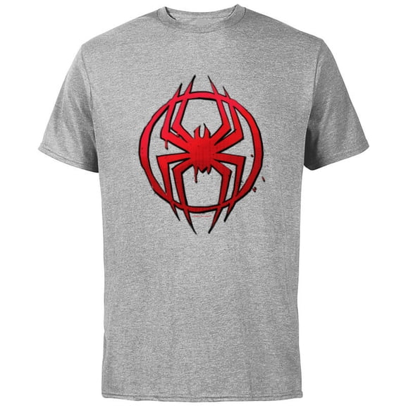 Marvel Spider-Man: Across the Spider-Verse Miles Symbol Dots - Short Sleeve Cotton T-Shirt for Adults - Customized-Athletic Heather