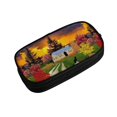 thumbnail image 2 of Uemuo Fall Village Scenery Printed Pencil Pen Case, Portable Pencil Pouch with Zipper, Compact Stationery Bag Makeup Bag, Pencil Bag for Home Office, 2 of 9