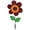 Burgundy, variant on In the Breeze 2658 — 12 Inch Daisy Sunflower Wind Spinner with Leaves — Colorful Flower for your Yard and Garden