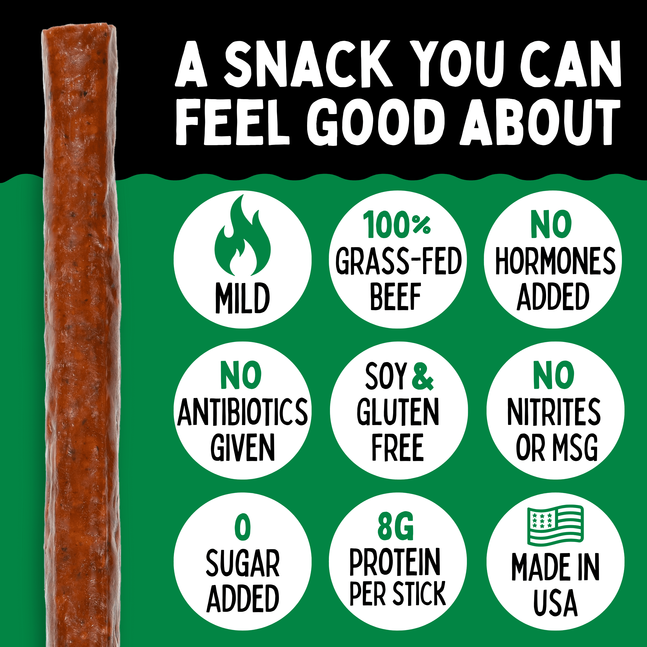 Chimichurri, Sogo Snacks, No Sugar, Low Carb, 100% Grass-fed, Non-GMO Beef Sticks. Gluten Free Snack, Hiking and Road Trip Snacks. Keto, Whole, Paleo Friendly (Chimichurri, 1-oz, 24 Count)