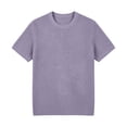 thumbnail image 4 of BUWTTER Men T Shirts Ribbed Knit Short Sleeve Crew Neck Comfortable Casual Tee Relaxation Men's Shirts Purple M, 4 of 4