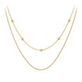 thumbnail image 1 of Layering Necklace with Station Bead and Cable Chain, 1 of 3