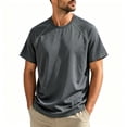 thumbnail image 5 of Fwqbns Men's Raglan Sleeve Quick Dry T-Shirt Moisture Wicking Athletic Workout Tee Short Sleeve Running Shirt Black, 5 of 5