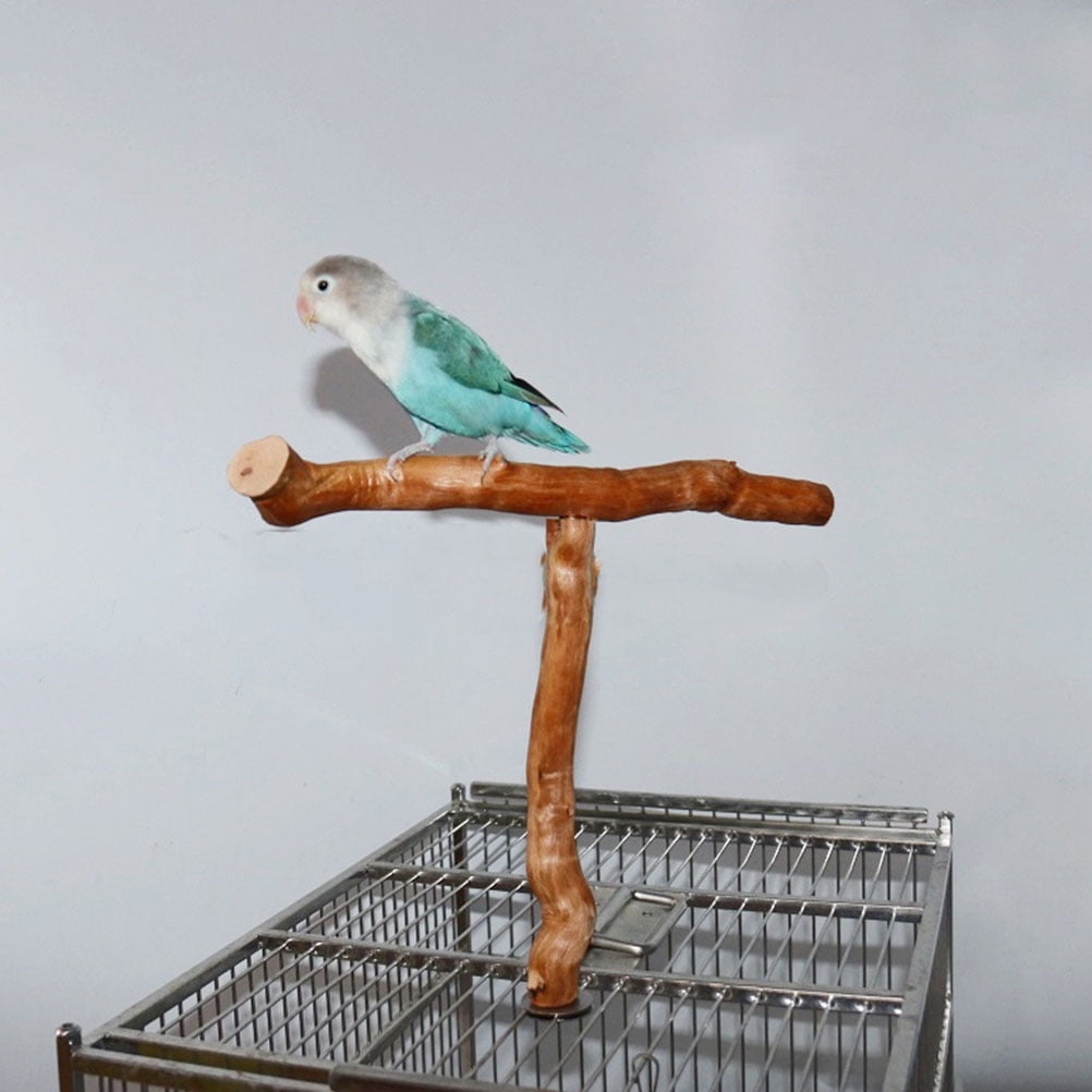 ELAYARD Durable Wooden Bird Perch and Parrot Accessory for Climbing and Playing in Cage