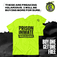 thumbnail image 2 of Prison Inmate - Safety Yellow Hi-Vis T-Shirt, 2 of 2