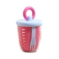 thumbnail image 2 of Vaso para fruta para llevar con doble desagüe y tenedor incorporado | Envase ligero para ensaladas y preparación de comidas | Vaso portátil para el almuerzo en el trabajo o la escuela, 2 of 6