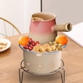 thumbnail image 1 of Tetera de cerámica Infusor de té, tetera portátil multiusos con mango lateral para casa de té, Camping, restaurante, pícnic al aire libre , Rosa perfecl Tetera, 1 of 8