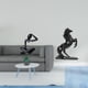 thumbnail image 2 of Estatua de caballo pensador abstracto. Figura decorativa moderna. Colección de figuras decorativas sencillas para mesa, estante, escritorio o dormitor, 2 of 8