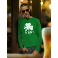 thumbnail image 6 of Tstars Mens Irish Shamrock Gifts for Irish St Patricks Day Clover Mens St Patricks Day Awesome Shirts Gift for Him Irish Shirt Pride Proud Irish Long Sleeve Graphic T Shirt, 6 of 6