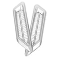 thumbnail image 1 of RUNROTOO Vehicle Modification 2Pcs Car Hood Vents Trim in Silver ABS Material, 1 of 5