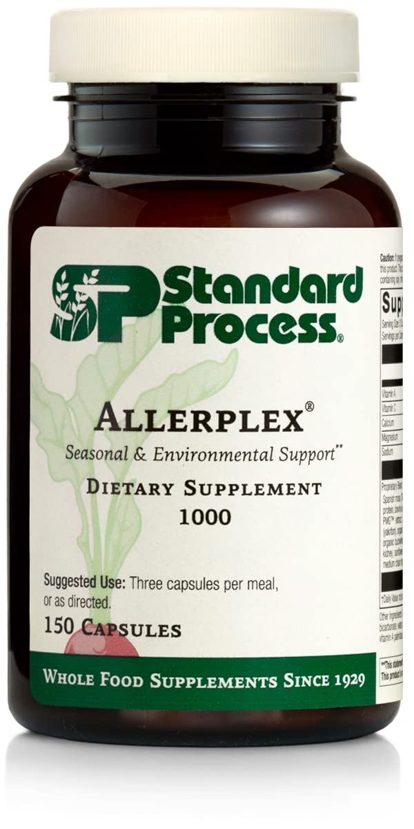 Standard Process Allerplex Whole Food Liver Support, Lung Health and Mucus Mover Supplement