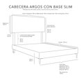thumbnail image 3 of Box Base Cama Slim King Size+Cabecera Argos Gris Carbon+Almohada 2Pack+Protector Cloud+Sabanas Softy+Edredon Homy, 3 of 8