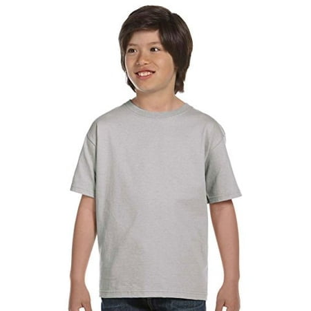 Hanes Garçons Sans Étiquette®, ComfortSoft®, T-Shirt à Col Rond, Grand, Acier Clair