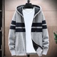 thumbnail image 2 of Mens Sweater - Autumn Winter Fashion Casual Color Contrast Warm Knitted Cardigan Sweater Jacket, Open - Front Design, Daily Outdoor Wear, Cozy Fabric, High - Quality Men's Clothing, 2 of 4
