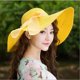 thumbnail image 3 of Sombrero de sol Anti-UV para mujer, sombrero de ala ancha, Color sólido, para playa y vacaciones, 2020, 3 of 4