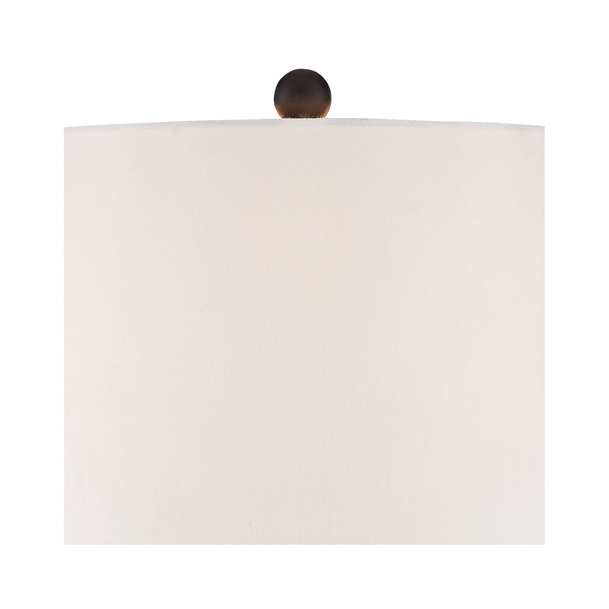360 Lighting Dolbey Rustic Farmhouse Table Lamps 28" Tall Set of 2 Bronze Off White Drum Shade for Bedroom Living Room Bedside Nightstand Office House