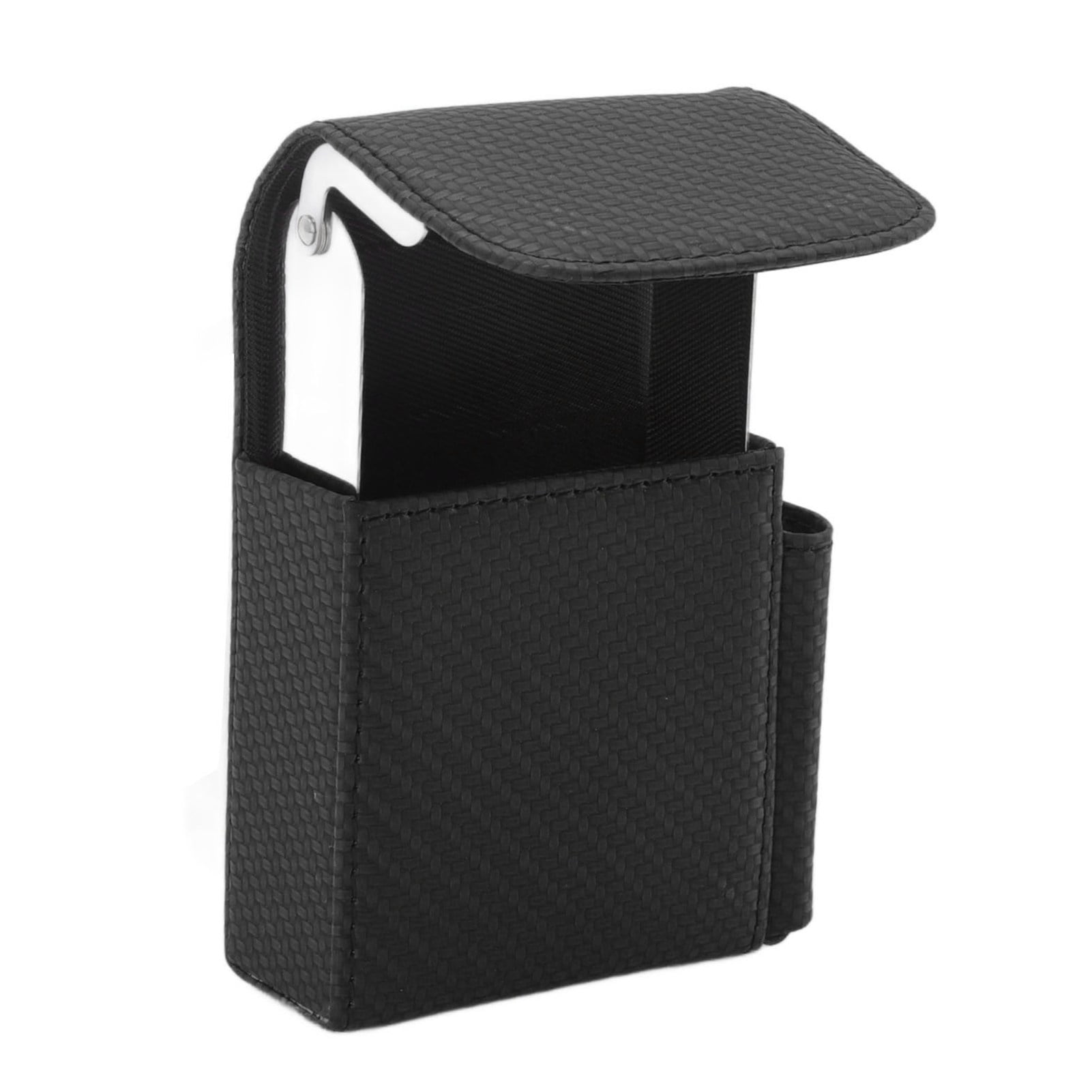 PU Leather Cigarette Box Woven Pattern Cigarette and Lighter Holder Multifunctional 20 Pieces Cigarette Case