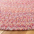 thumbnail image 3 of SAFAVIEH Braided Isidor Solid Cotton Reversible Area Rug, Pink/Yellow, 4' x 4' Round, 3 of 7