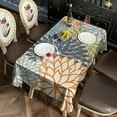 thumbnail image 2 of Rectangle Waterproof Floral Art Modern Classic Tablecloth Reusable Washable Weight Fabric Table Covers for Restaurant,Picnic,Indoor and Outdoor Dining 60 Inch X 102 Inch, 2 of 6