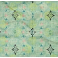 thumbnail image 4 of oneOone Cotton Poplin Twill Aquamarine Fabric Texture & Triangle Geometric Craft Projects Decor Fabric Printed By The Yard 56 Inch Wide, 4 of 4