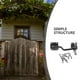 thumbnail image 2 of Pestillo de puerta galvanizado para cercas de metal y madera, pestillo de puerta de acero al carbono, cerradura de puerta, puertas metálicas exteriores, cierre de candado., 2 of 7