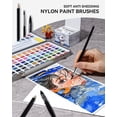 thumbnail image 2 of Lightwish Watercolor Paint Set 128 Colors, Portable Water Colors Paint Set Includes  Watercolor Paper, Brushes, Pencils, Eraser, Sponge for Adults, Beginners, 2 of 8